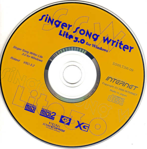Image: Singer Song Writer Lite 3.0 for Windows CD-ROM